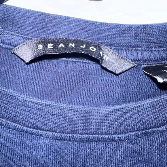 Sean John Men’s Large Blue Long Sleeve Graphic Tee King NY Lettering Sleeve - Picture 4 of 5